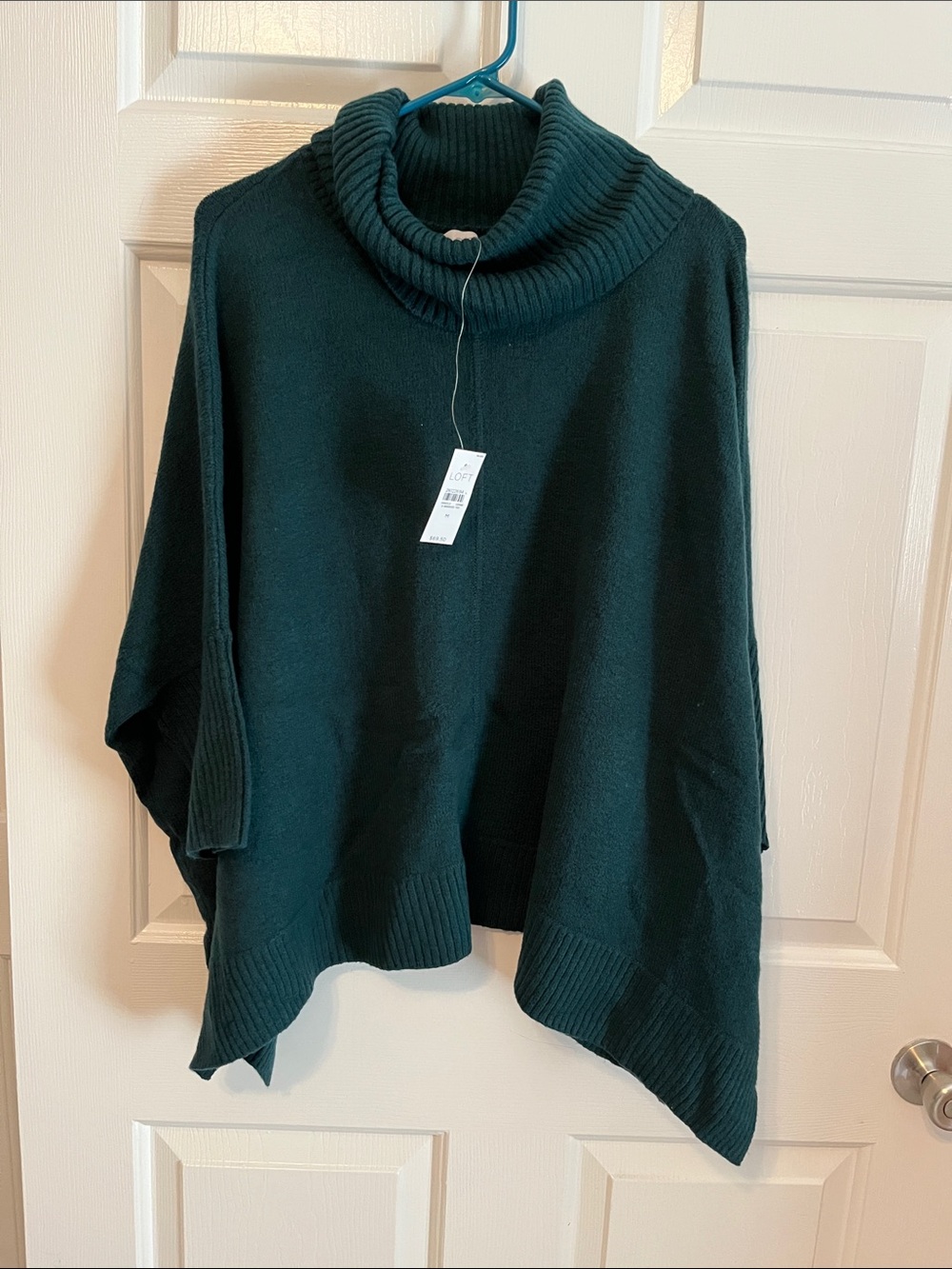 NWT LOFT Green Cowl Neck Oversized Style Sweater